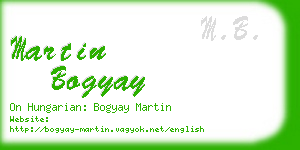 martin bogyay business card